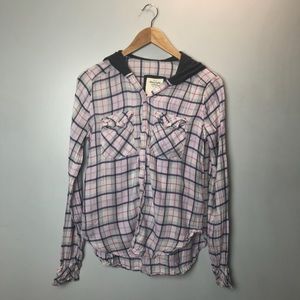 Abercrombie & Fitch hooded flannel Size Small